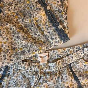 Rachel Ashwell PJ Set Eyelet Floral Cami/Shorts 100% Cotton